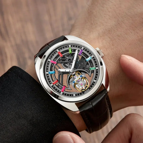 AESOP Tourbillon Mechanical Watch - Skeleton Diamond Luxury Men&